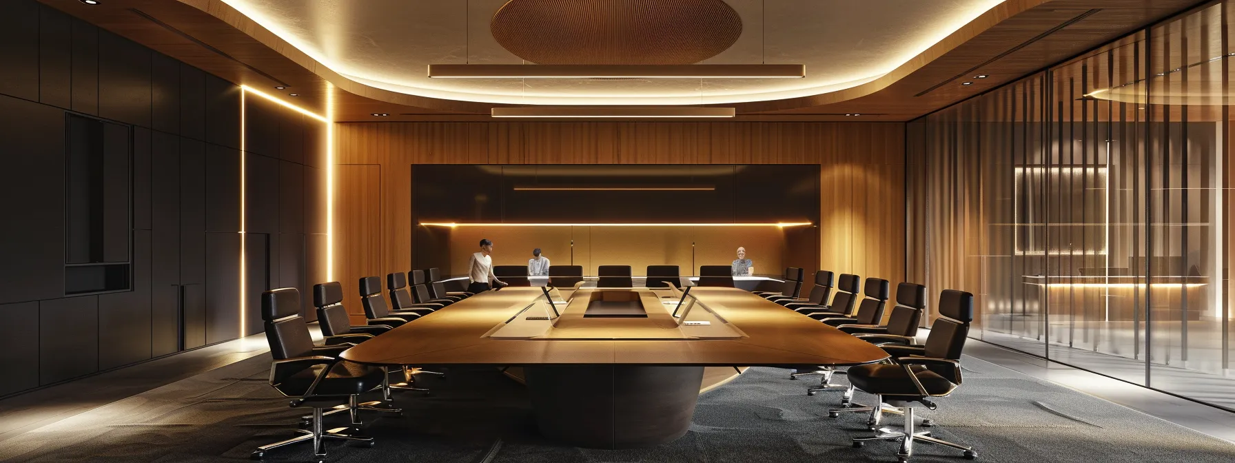 a sleek, modern office bustling with diverse professionals engaged in collaborative discussions around a polished conference table, illuminated by dynamic overhead lighting that emphasizes the vibrant energy of teamwork and innovation.