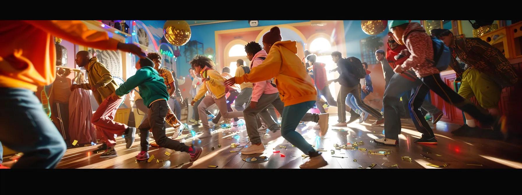 a vibrant indoor scene captures a diverse group of players engaged in a thrilling running man game, showcasing their strategic teamwork and exuberant laughter as they tackle creative challenges in a dynamic, competitive environment. a vibrant indoor scene captures a diverse group of players engaged in a thrilling running man game, showcasing their strategic teamwork and exuberant laughter as they tackle creative challenges in a dynamic, competitive environment.