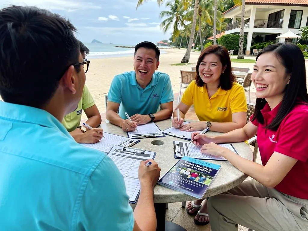Event planners reviewing program options for a corporate group