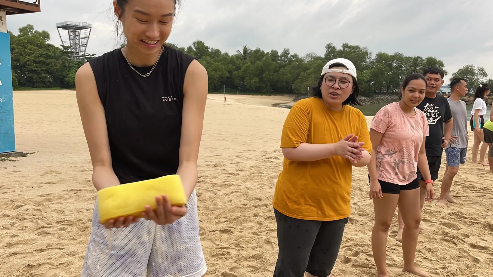 Group of employees participating in an adventure activity, showcasing teamwork and excitement