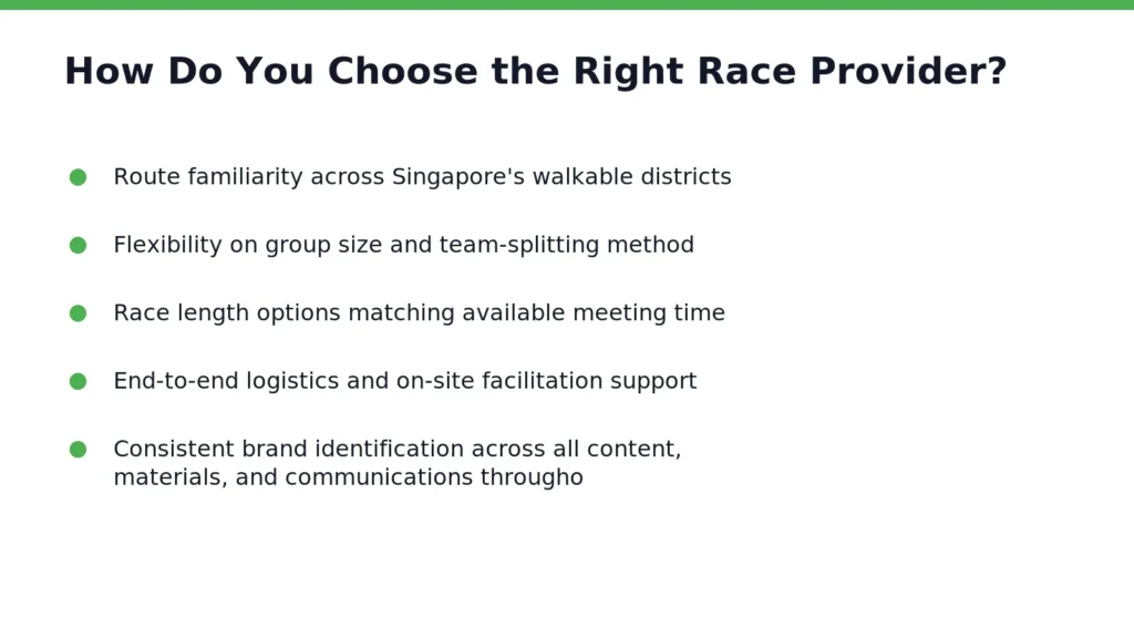 Four key decisions for choosing an Amazing Race provider in Singapore